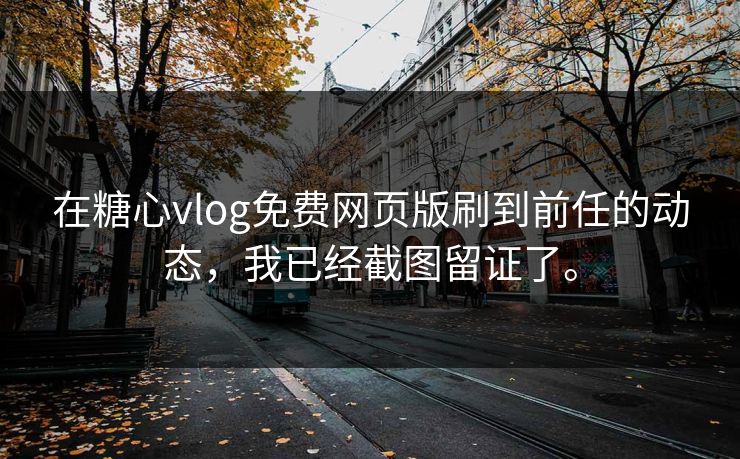 在糖心vlog免费网页版刷到前任的动态，我已经截图留证了。